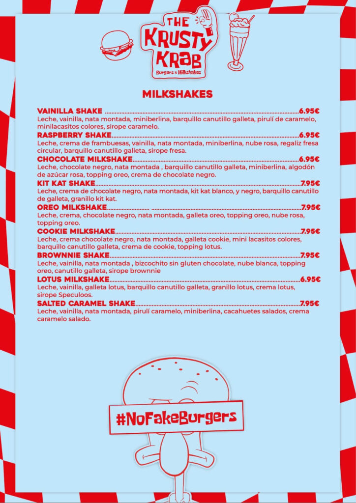 menu krusty
